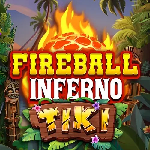 Fireball Inferno Tiki by NetEnt, showcased at amunra-casinos.eu – game logo
