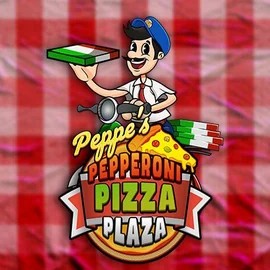 Peppe’s Pepperoni Pizza Plaza slot logo by Pragmatic Play at AmunRa Casino